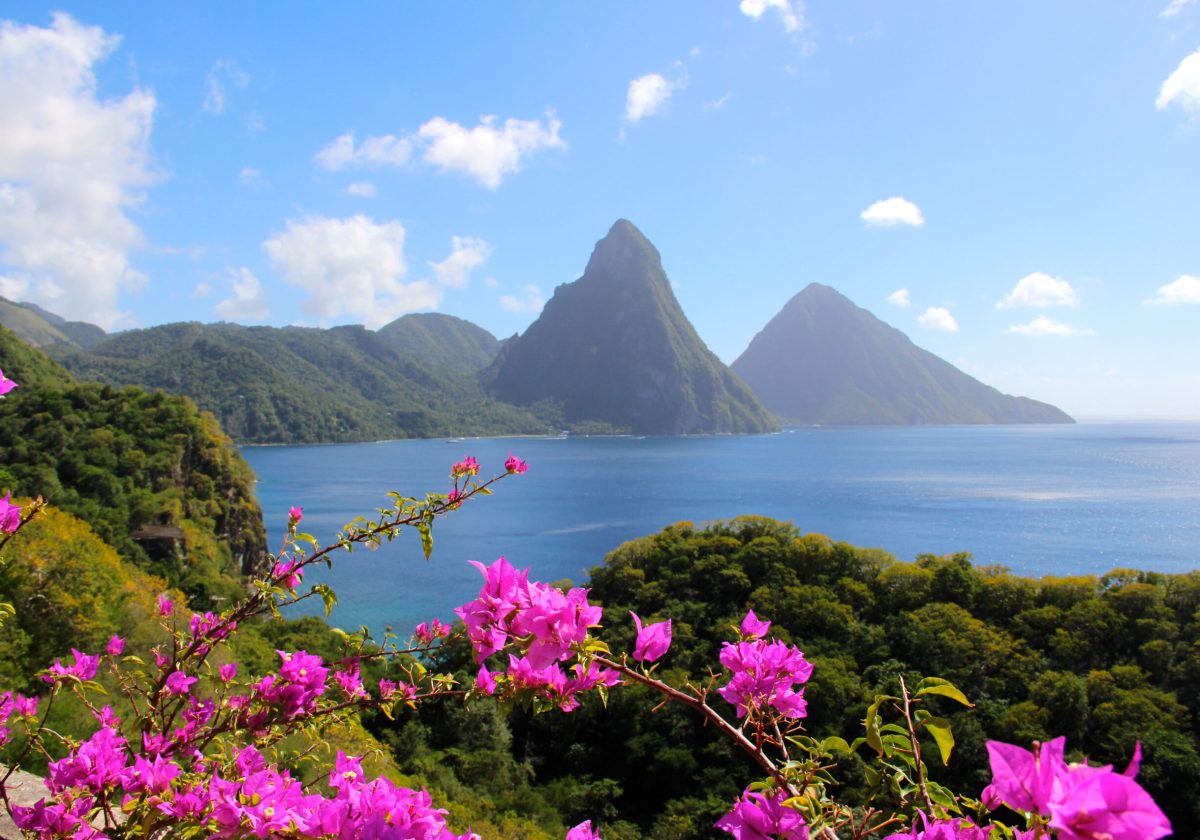 The,Pitons,In,St.,Lucia,As,Seen,From,Jade,Mountain